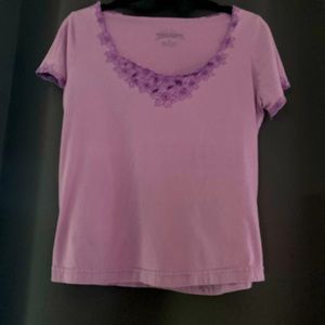 Nomadic Traders lavender tee